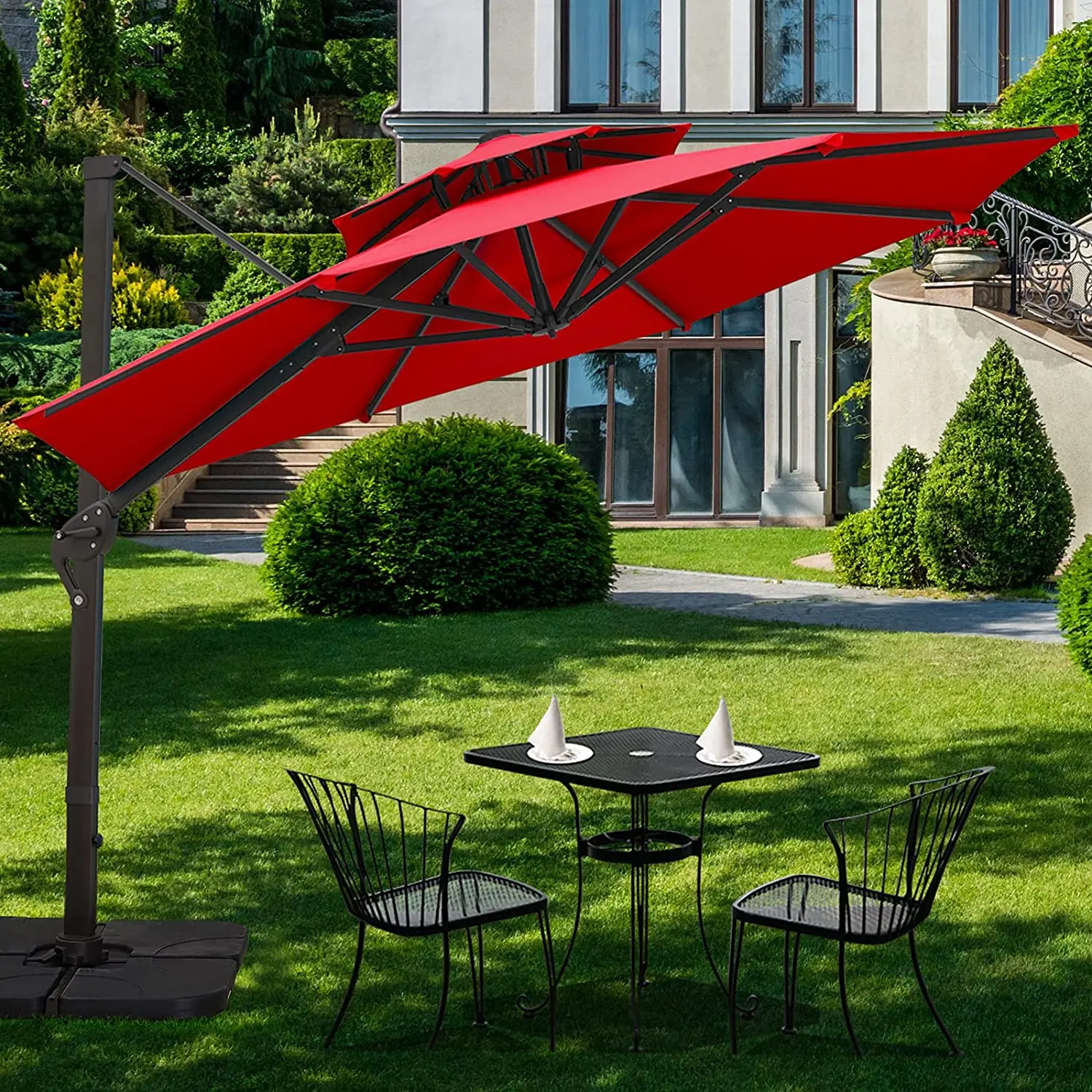 Parapluie Sombrilla Guarda Sol 360 Rotation & Integrated Tilting System Outdoor Big Umbrella Outdoor Sun Umbrella