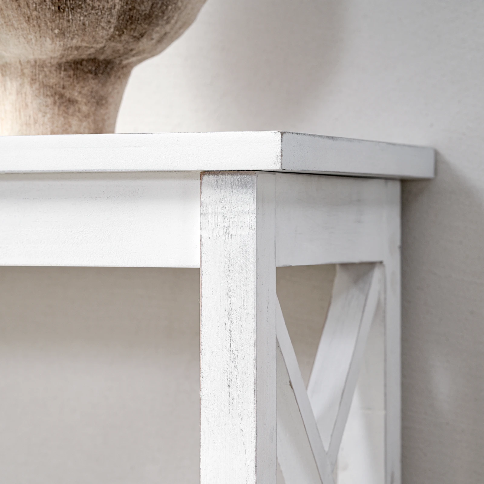 Modern Living Room Furniture White Hallway Side Table Wood Narrow Console Table With Shelf