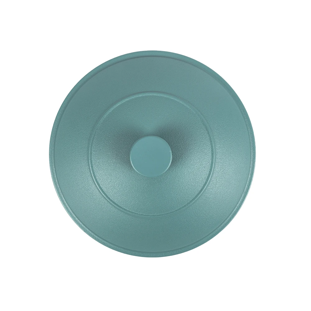 Blue Aluminum Deep Frying Pan With Lid Nonstick Deep Saute Pan  Skillet Wok