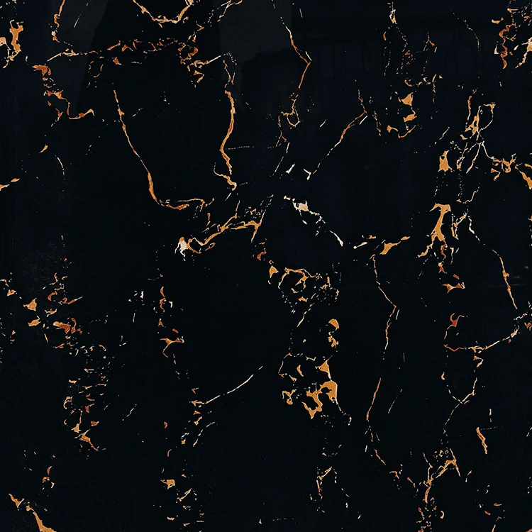 Черная блестящая напольная плитка выглядит как мраморная полированная из Шри-Ланки