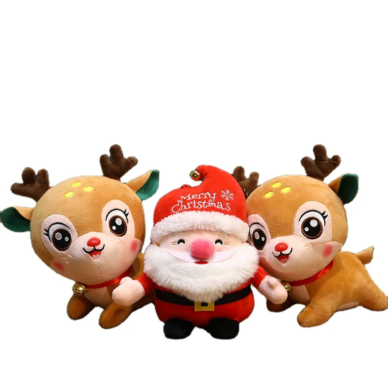Santa claus elk doll Christmas plush toys  Decoration pendant children dolls wholesale customized Promotional cartoon gifts