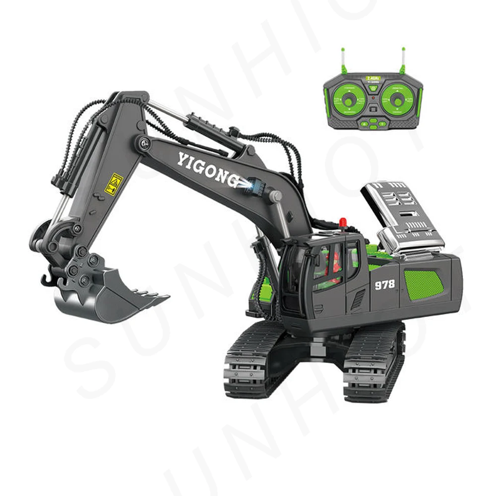 1:20 RC Construction Engineering car 2.4g Electric Small  Remote Control Trucks Bulldozer 9/11CH Mini Excavator Toys For Kid