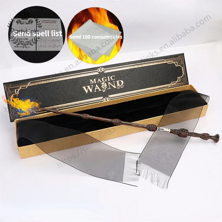 Fireball Fire Wand Wizard Wand That Shoots Fireballs Blaster Incendio Wand for Cosplay Birthday Party Gifts Halloween