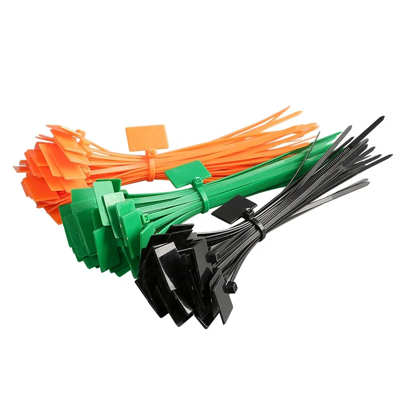 Easy Mark Labels Nylon Cable Ties Plastic Marker Cable Tag Self-locking Zip Ties Cable Tie With Serial Number
