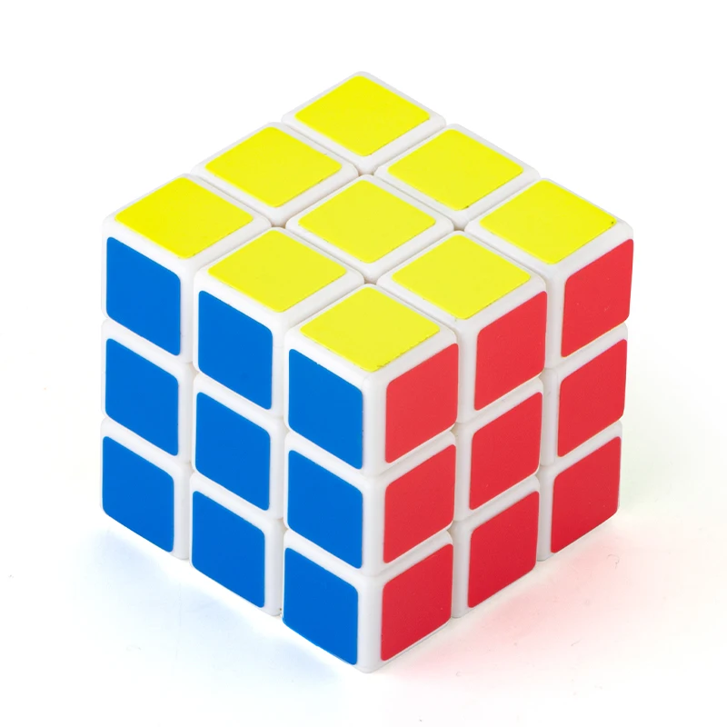 4.5cm magical desk toy square 3x3 speed cubes with white black base