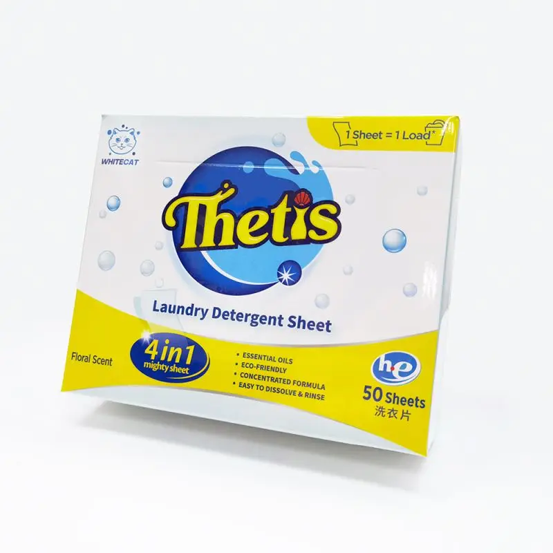 Eco-friendly Biodegradable Pure Natural Plant Laundry Detergent Sheet Strips