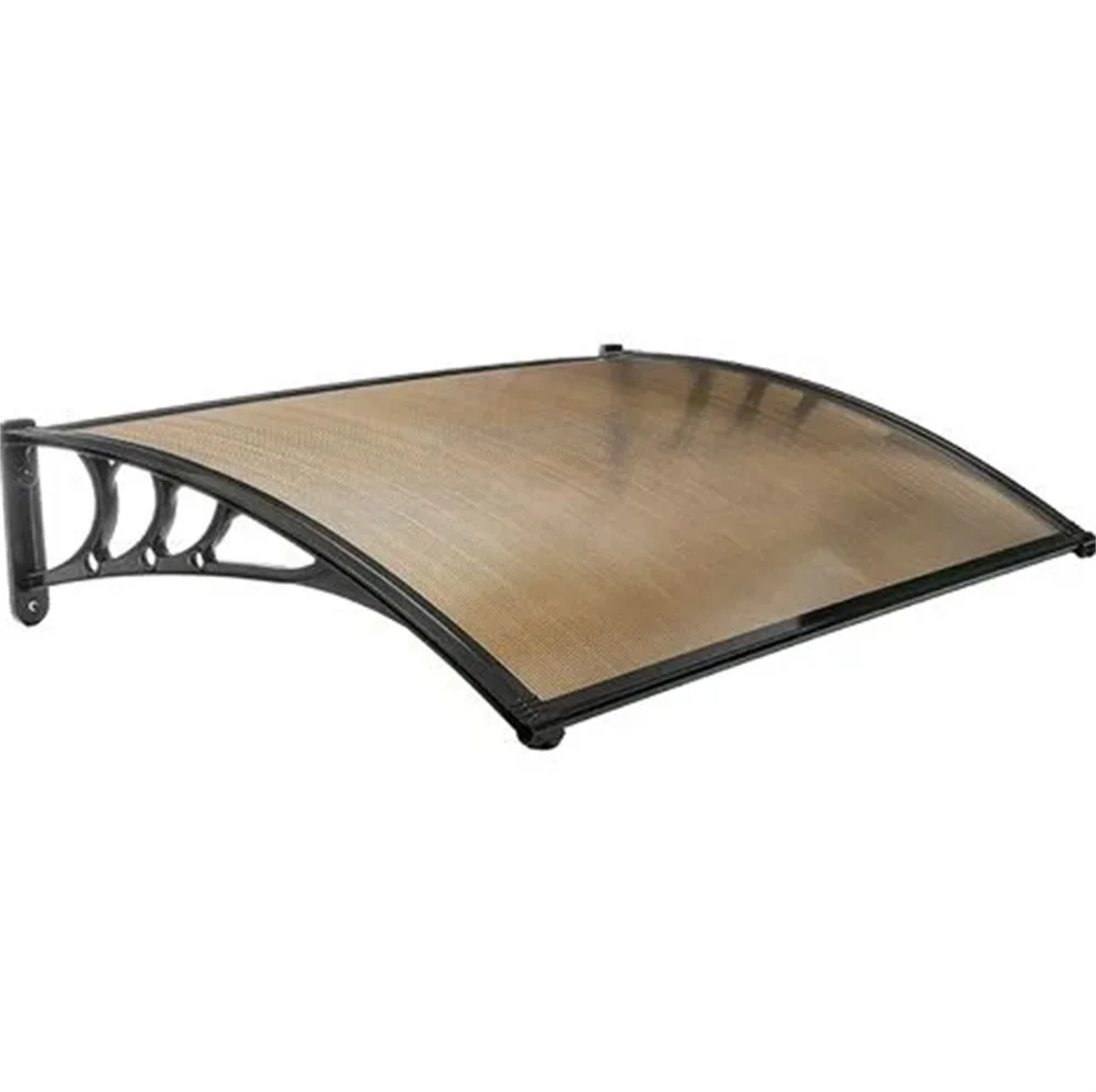 Window front door sun shed rainshed patio aluminum bracket balcony awning cover with polycarbonate sheet