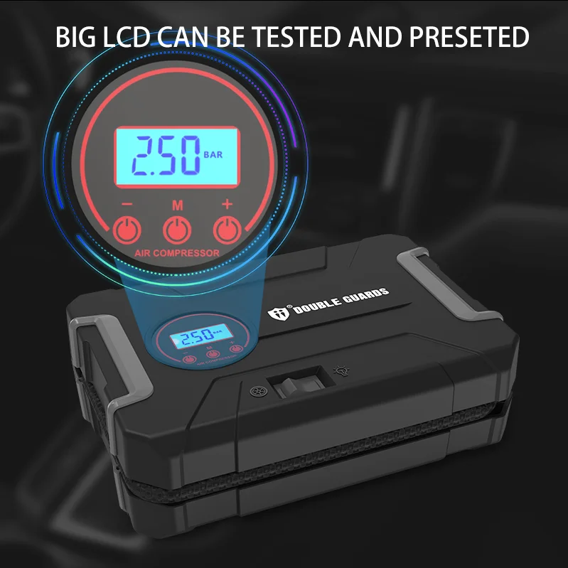 Portable Rugged Cordless Tire 220v Air Compressor Car Tyre Inflator