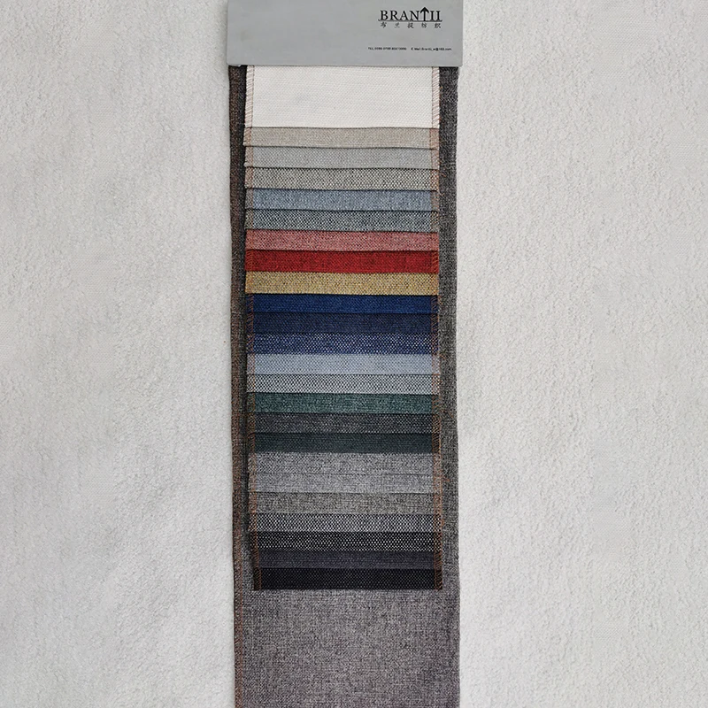 Home Textile Flax Wool Yarn Dyed Fabric for Sofa Furniture