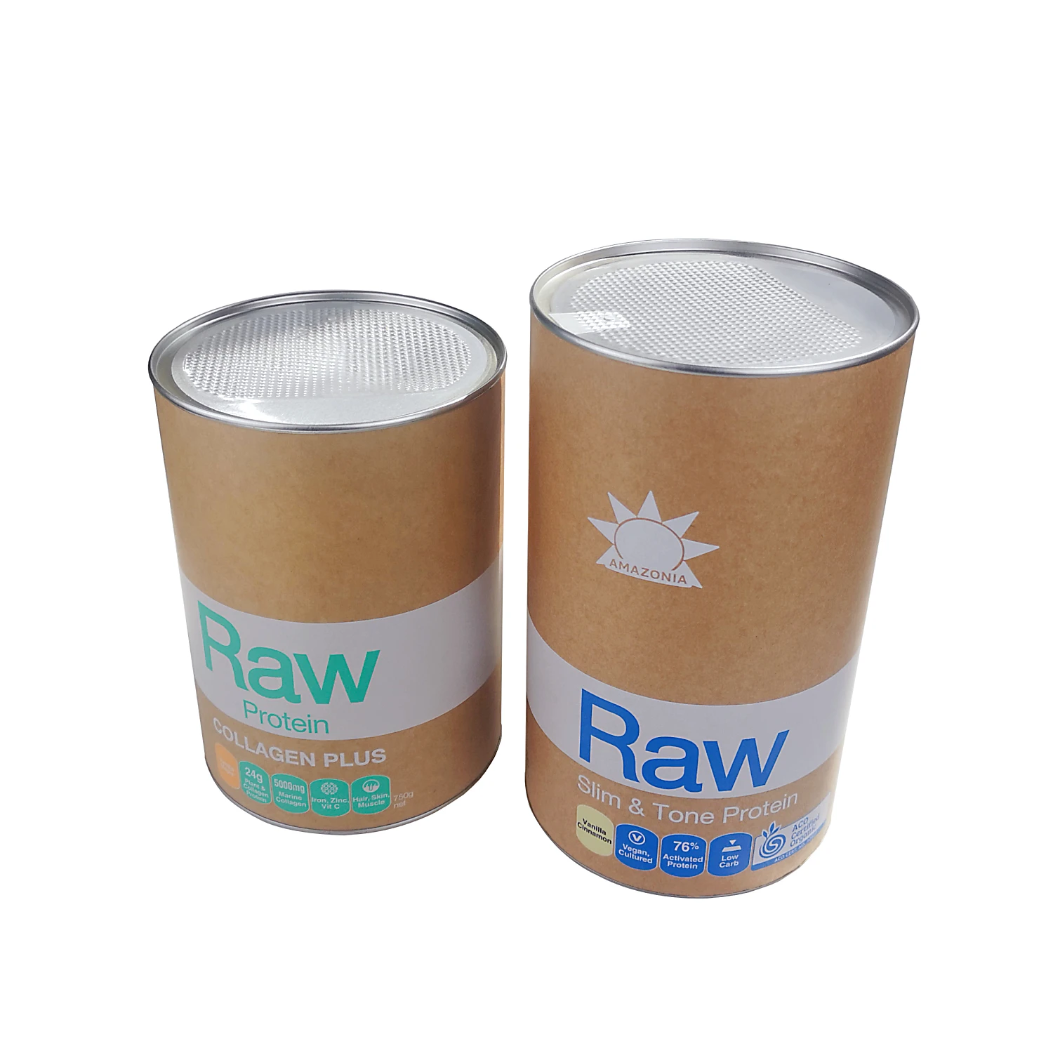 Wholesale Factory Round Cardboard Packaging Empty Coffee Cans Whey Protein Composite Can