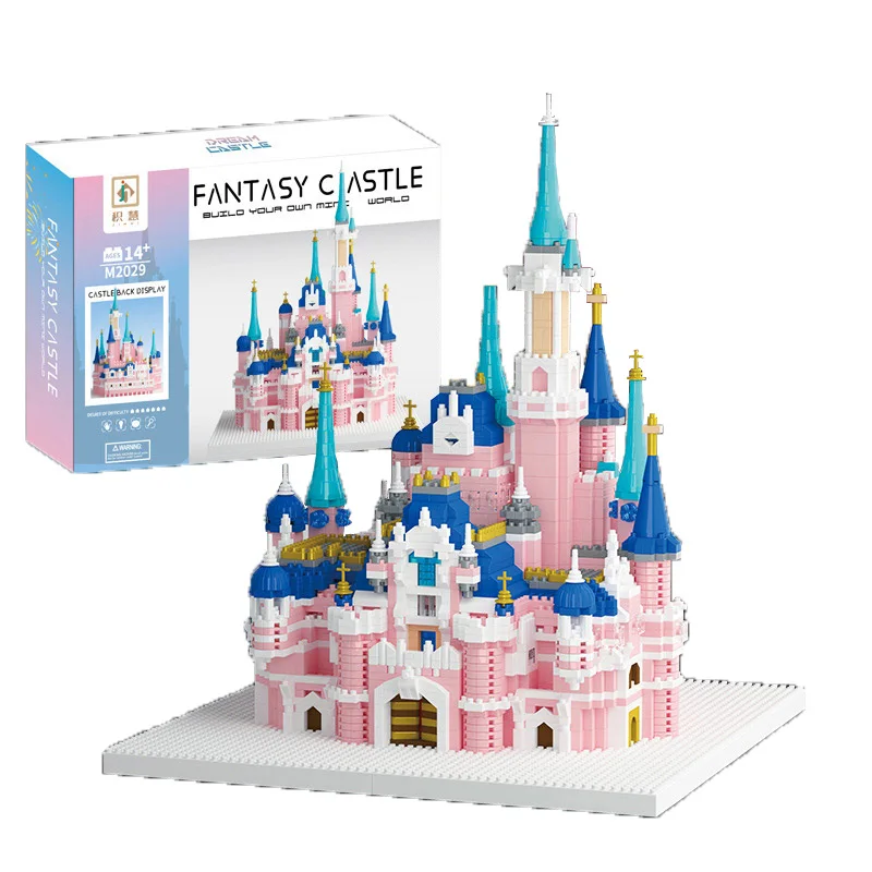 Wholesale 3D Princess Castle Building Blocks Sets DIY Educational Model Toys for Adults with Box Packed
