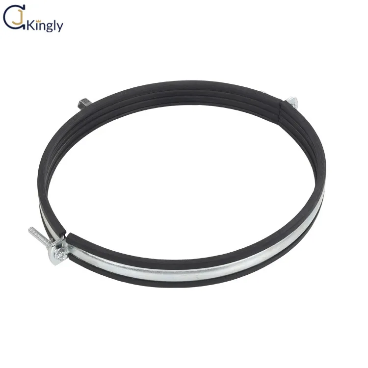 Custom high quality two screws large diameter pipe fixing clamp for ventilation tube hangers