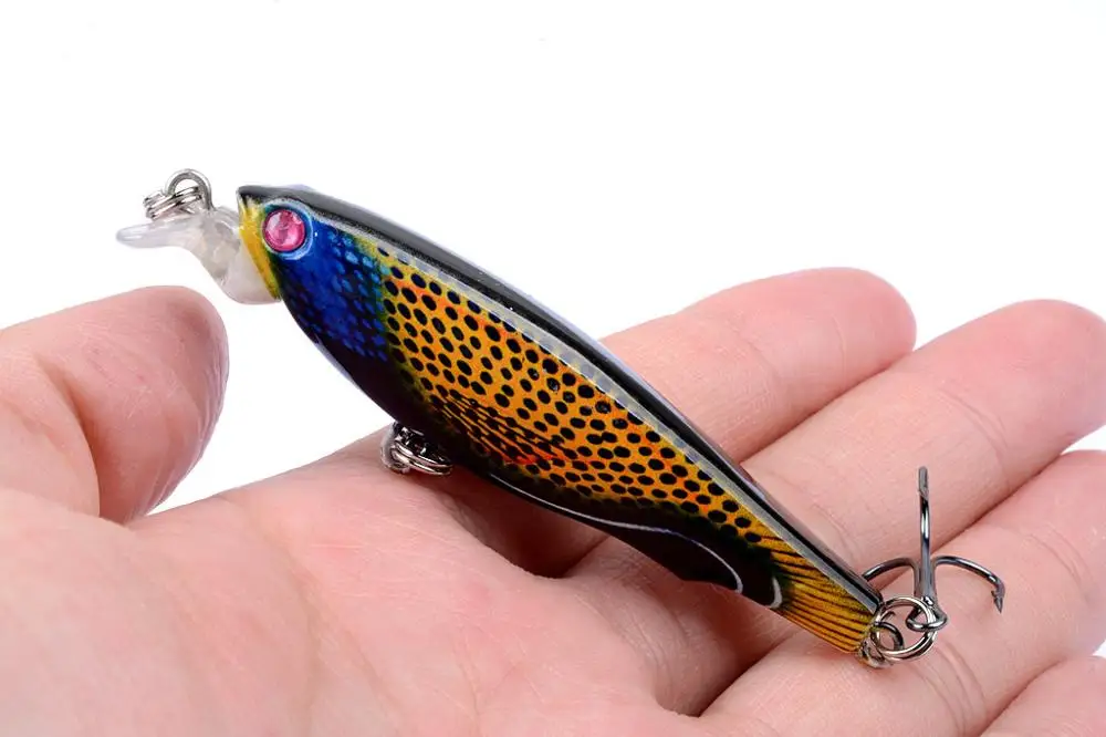 Manufacturers Wholesale Large Swing Fish Lures Fishing Sinling Minnow Lure Hard Bait With Double Section And Treble Hook