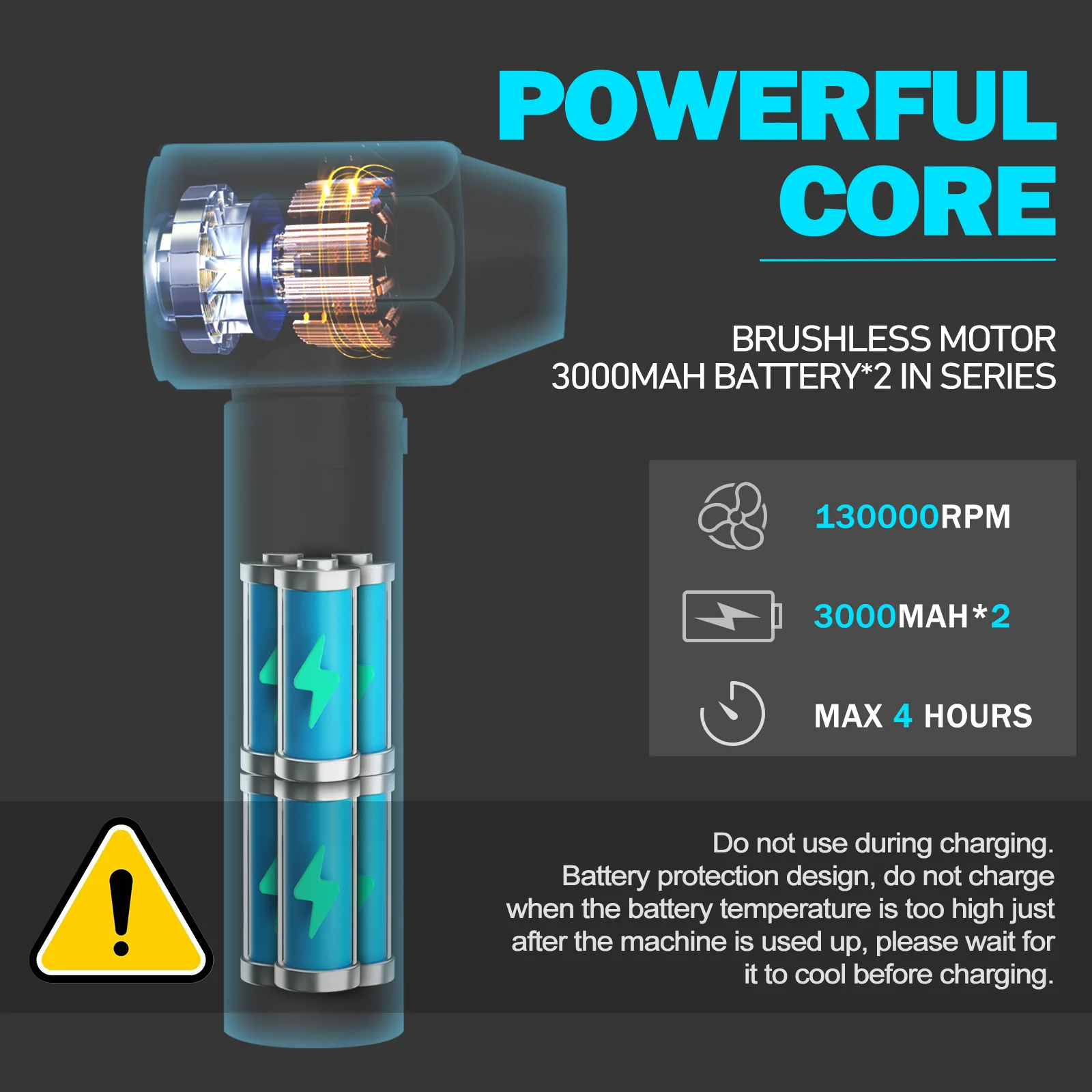 130000rpm Mini Compressed Air Duster Portable Hand Held Fan Electric Small Blower Mini Jet Turbo Fan Jet Fan For Clean