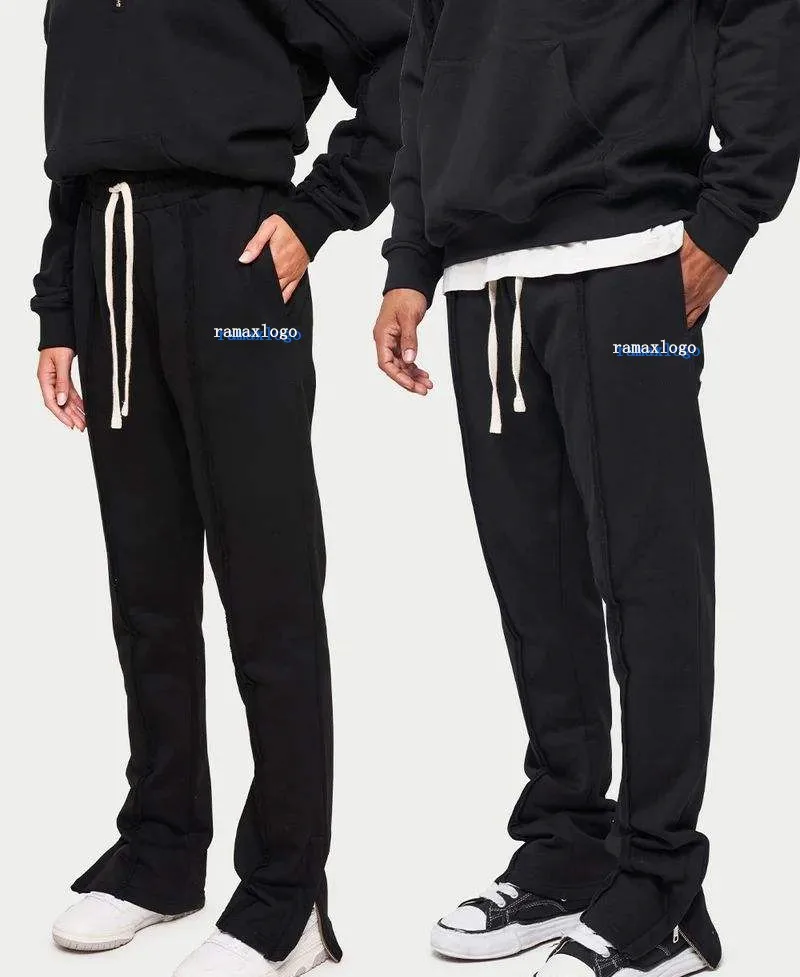 Unisex Tracksuits Casual Raw Seam 1/4 Quarter zip Hoodie Straight Leg Jogger Set Sweatsuits Two Pieces Women Man Tracksuit