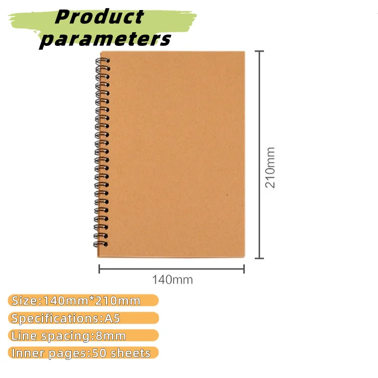 High Quality Customized Spiral Binding A5 Notebooks Woodfree Paper Notepad Use For Gift