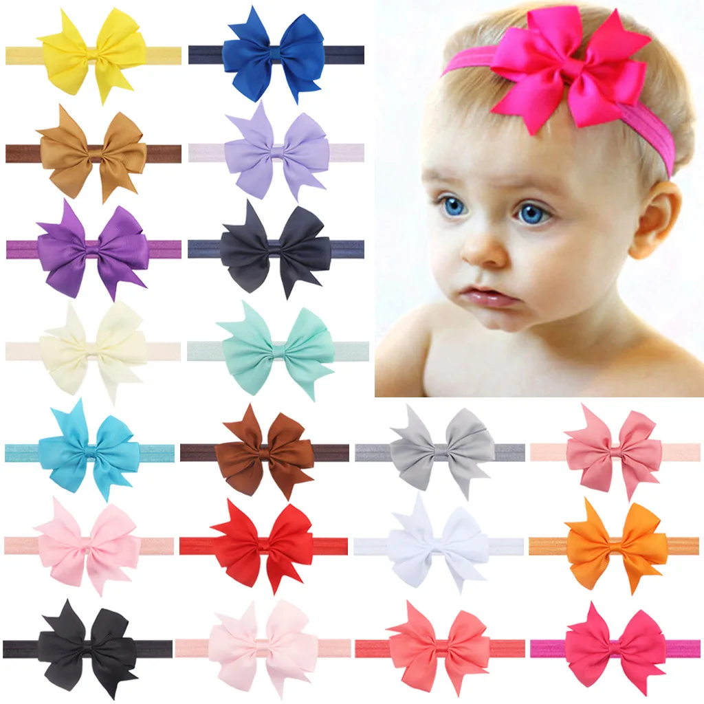 ribbon hair bows clips accessories for baby girls children Cute hair bow hairpins TUS004
