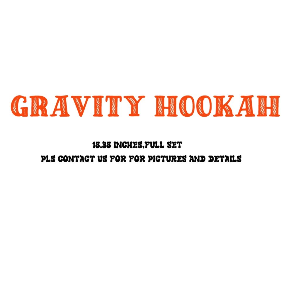 Factory custom gravity-hookah perfected Shisha Complete Set 5 Hookah parts Gravity pipe Rotating Glass 360 Gravity Hookah