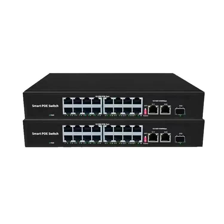 Manufacturer 16 Port 10/100/1000m Watchdog Hi-poe Switch Outdoor Waterproof Gigabit Network Switches