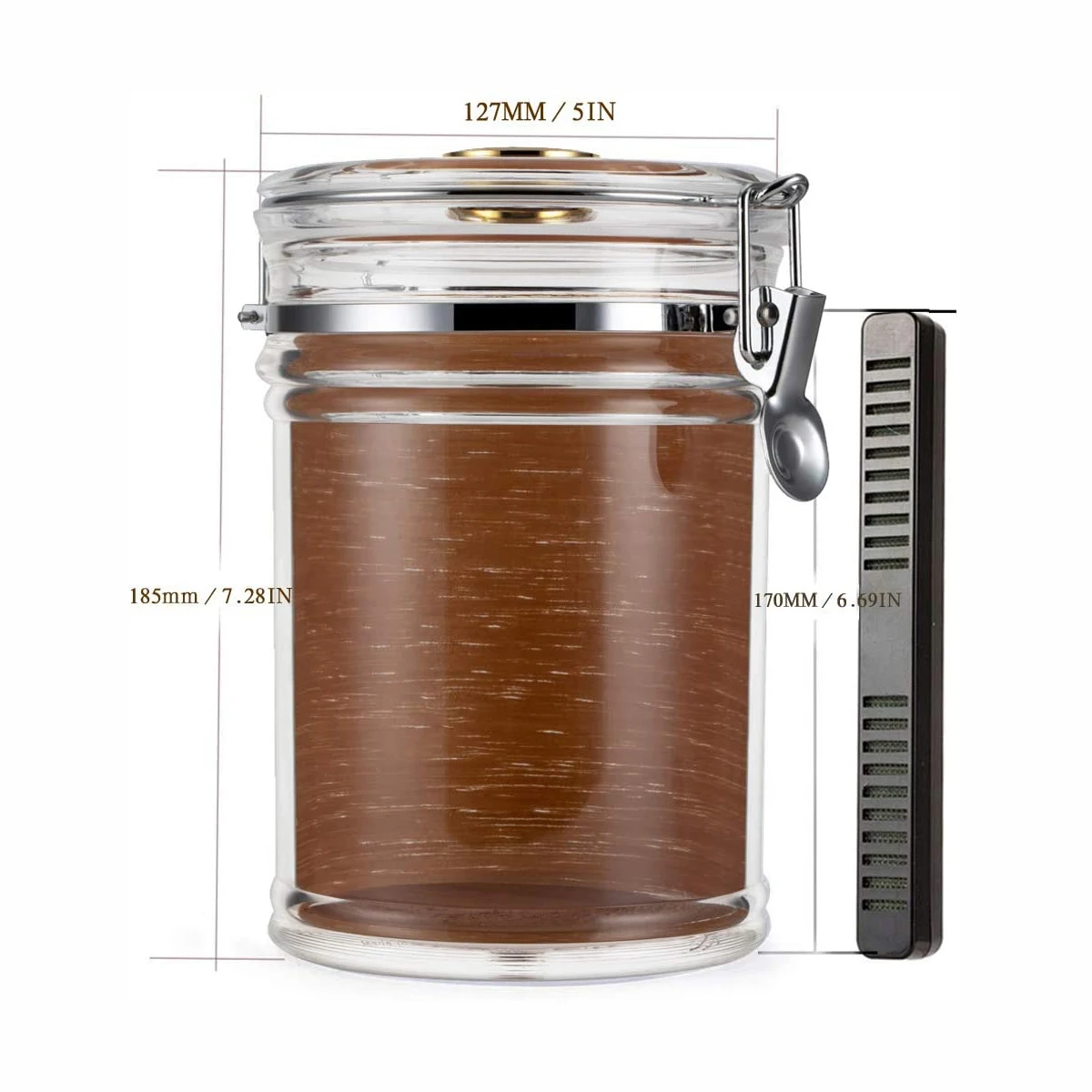 Roxyrolla, оптовая продажа, Современный портативный большой водонепроницаемый дорожный прозрачный акриловый увлажнитель для сигар, чехол-хьюмидор для автомобильных сидений