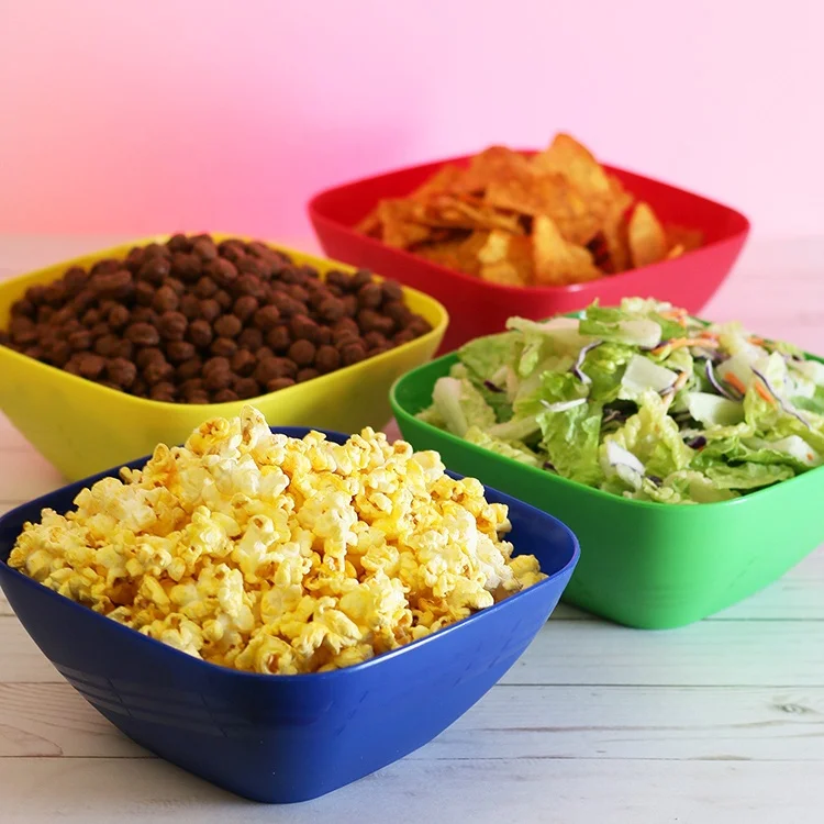 Reusable Unbreakable Easter Candy Dish Snack Bowl Plastic Party Serving Bowls for Side Dishes Pasta and Salad Dip