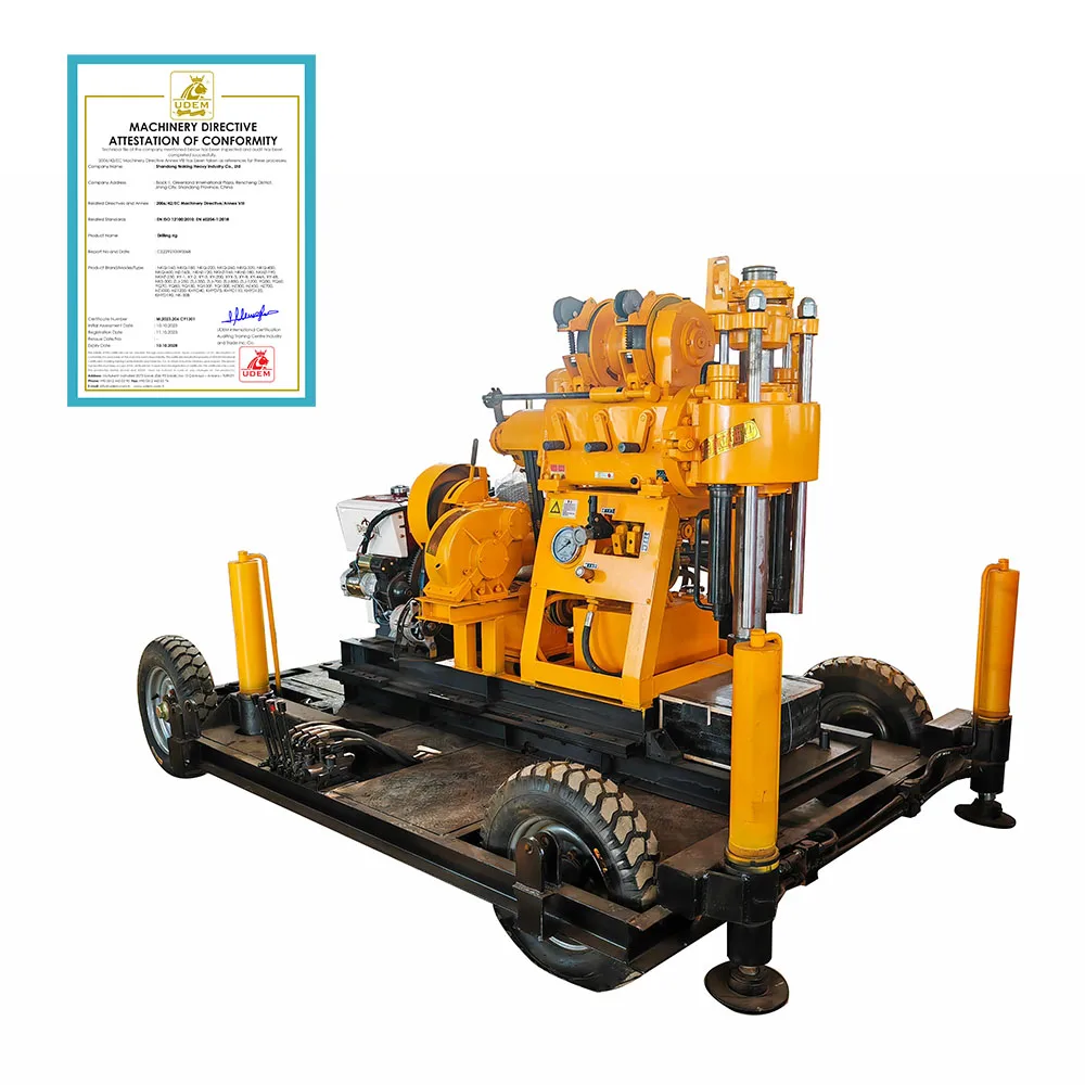 100m 200m 300m water well drilling rig portable hydraulic water well drilling rig second-hand water well drilling rig