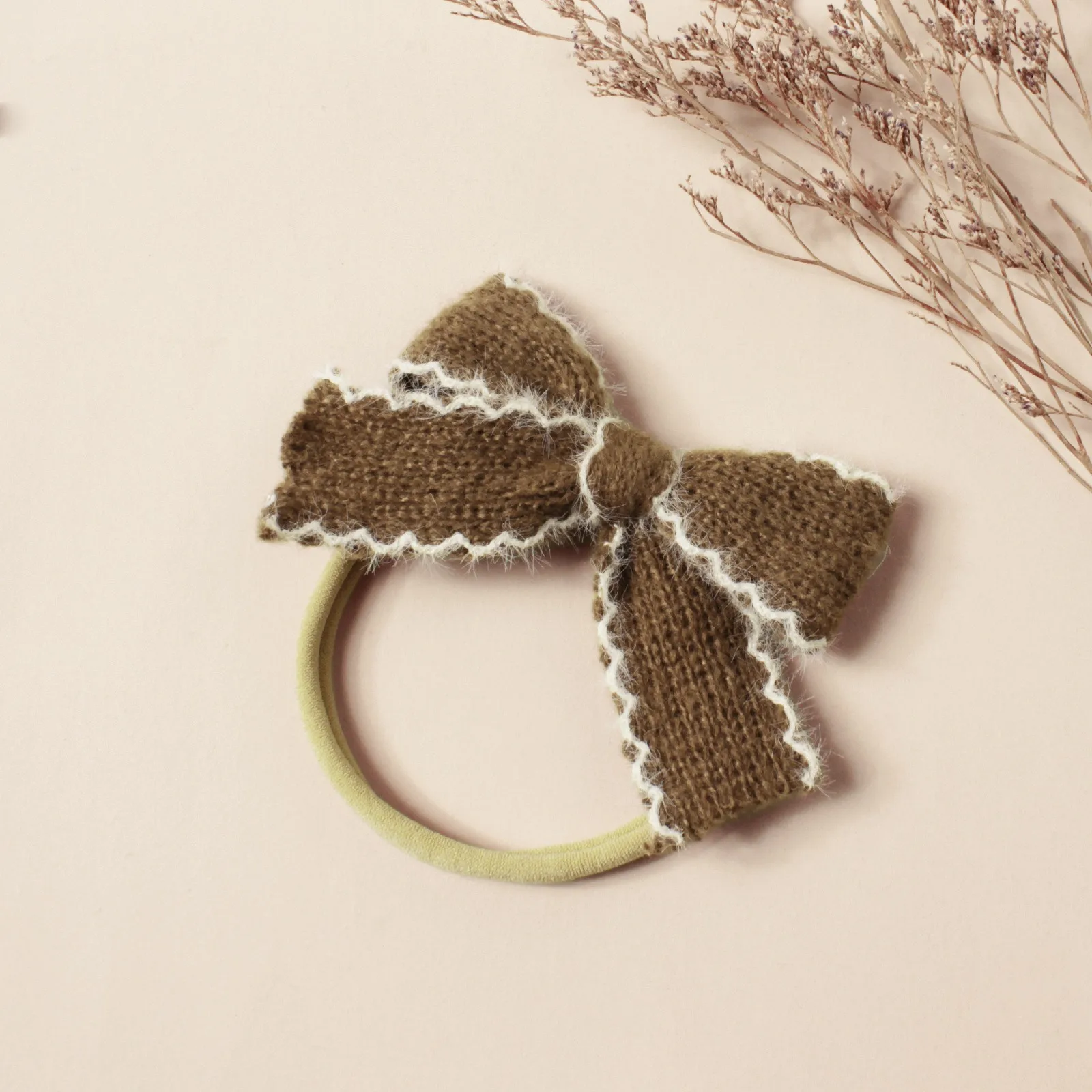 Xiximi Wool Bow Elastic Baby Headband For Newborn Girls Hairbands Bowknot Infant Classical Headwear Turban Baby Hair Accessories