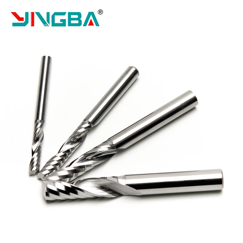 Good Price 6MM Solid Carbide End Mills Wood Spindle Cutter Single Edge Mirror Milling Cutter Tools Acrylic Cnc Router Bits