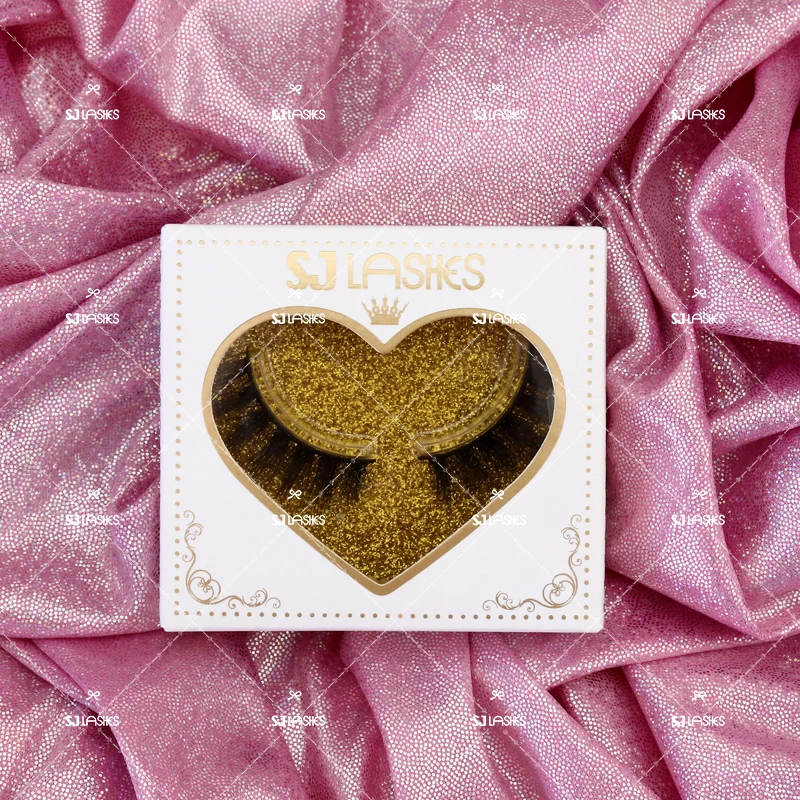 Best Quality Custom 3D Mink Lashes Packaging Box 16mm Fluffy Styles 0.15mm Plastic Heart Shape Wholesale Vendor