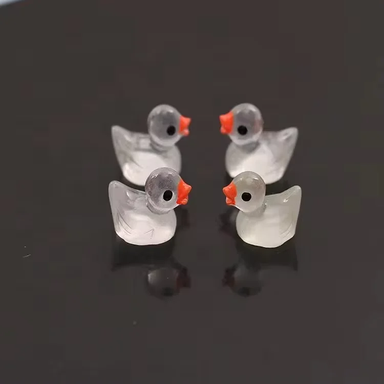 wholesale mini luminous duck resin charms flat back resin charms for decoration resin accessories craft