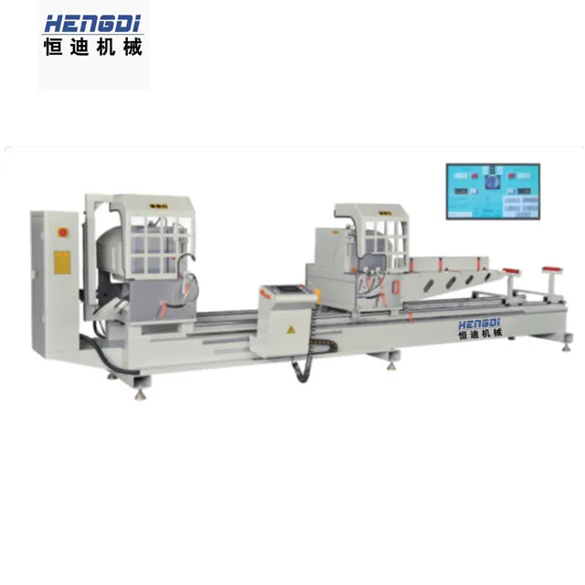 CNC Automatic Double Head Power Cutting Saw Machine Cutting Aluminum Frame And PVC Machine