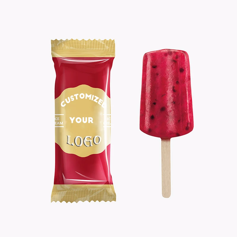 customized Three Side Seal Back Seal Bag Popsicle Packaging Bag Frozen Food Packaging Bag For Ice Cream Popsicle
