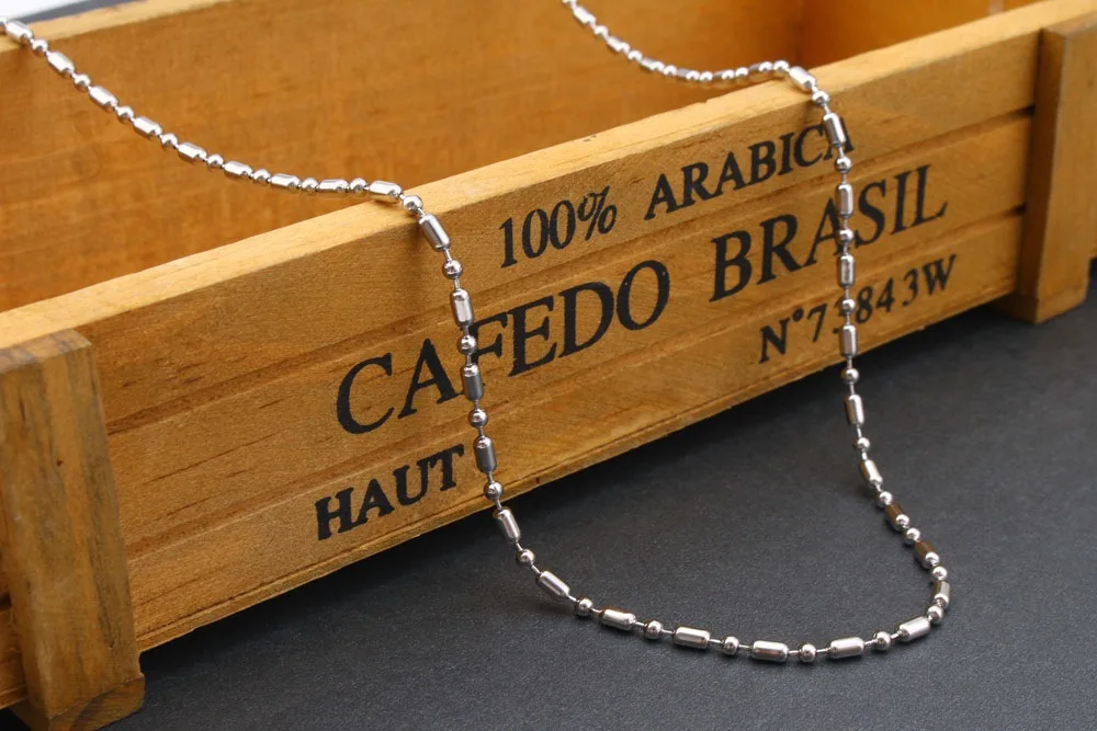 
Stainless steel chain custom length chain for necklace for pendant long both sizes ball chain BZL0200JZ 