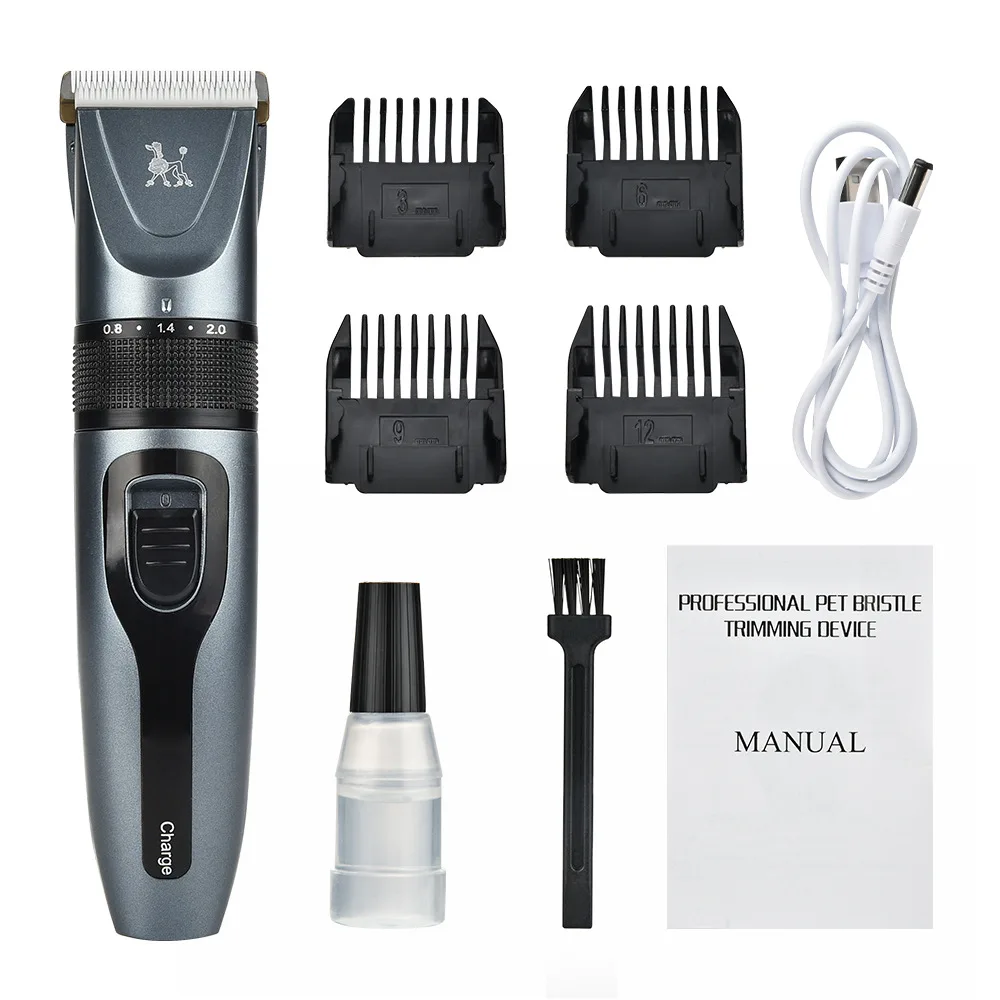 
2 in 1 with Small Trimmer Blade Quiet Rechargeable Cordless Electric Hair Cutting Kit for Dogs Cats Pets Dog Grooming Clippers 