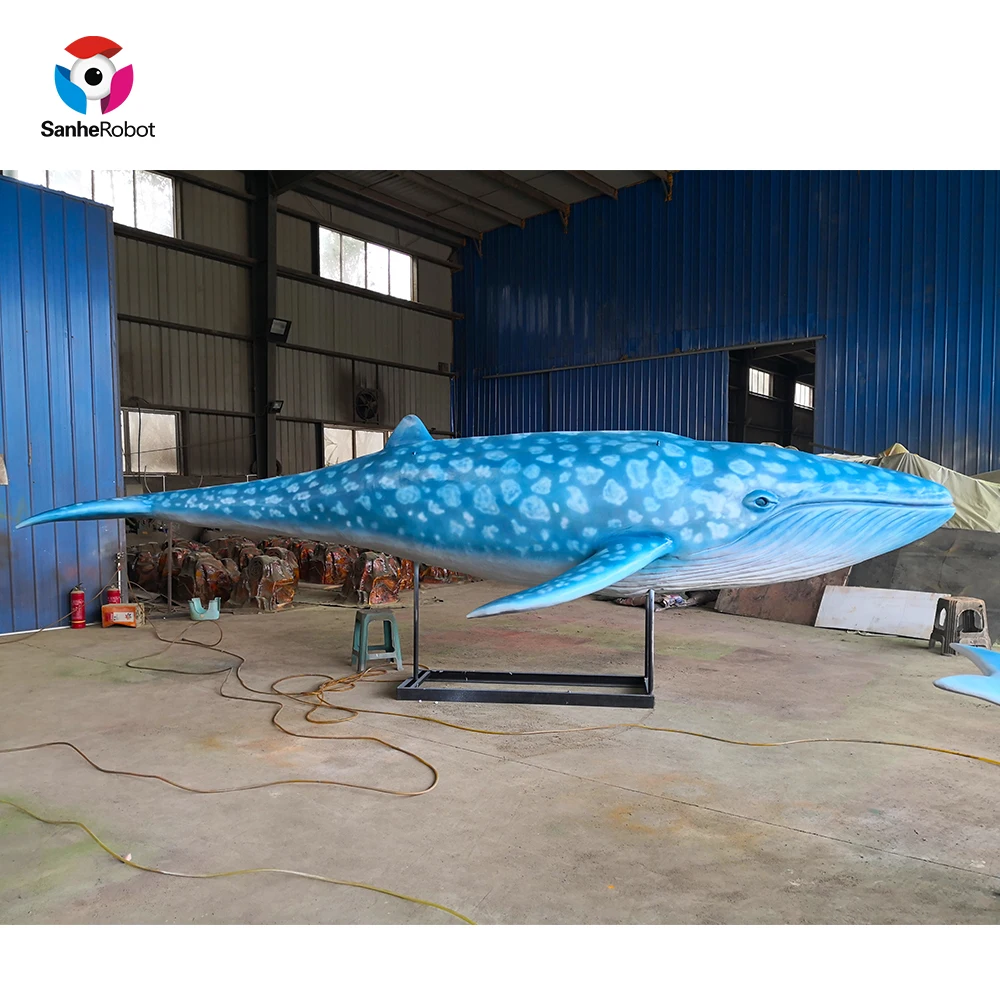 Большие размеры Высокая моделирования из силиконовой резины голубых китов модели