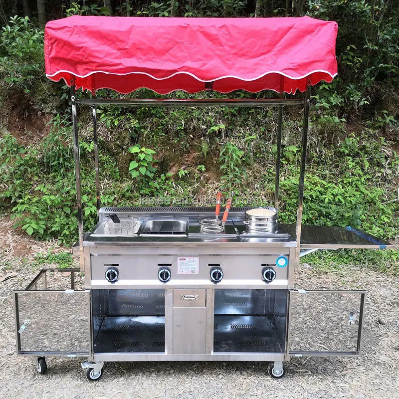Mobile Camper Trailer Snack Food Truck Street Fast Catering Vending Cart Hot Dog Van With Ce Certification