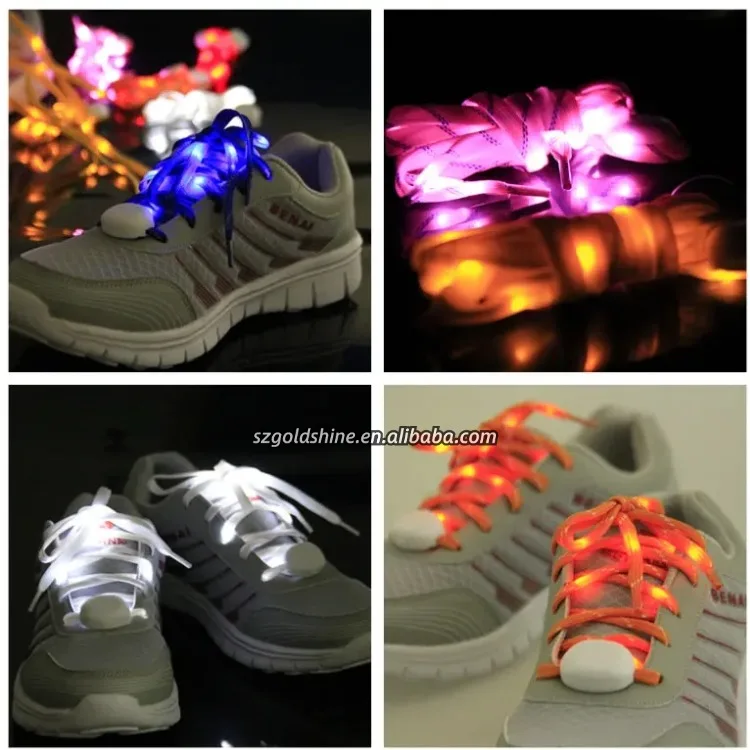 Custom LED Shoelace Flat Light Shoes with round Lace for Welcome Gifts and Insurance Target Audience