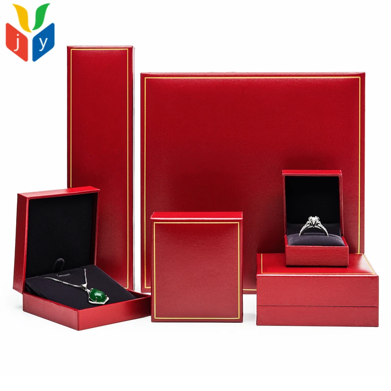 Wholesale cheap ring jewelry packaging box full set Leatherette bracelet Paper jewelry box packaging