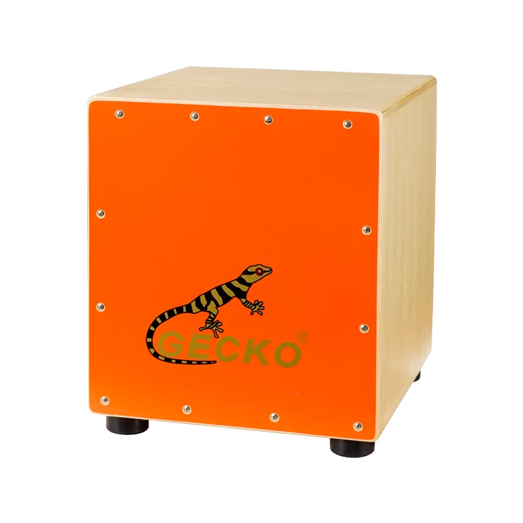 GECKO CM65 Kid Cajon box drum orange playing surface basswood mini cube cajon drum box with steel string