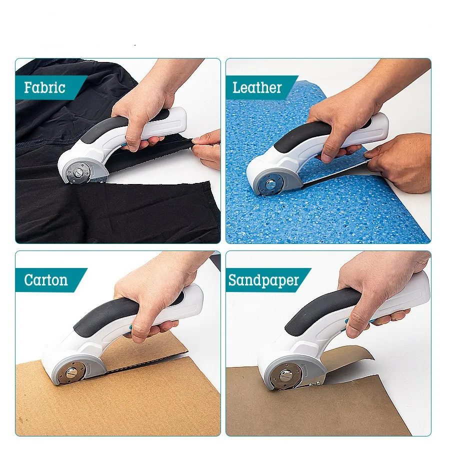 Fast lithium electric scissors, cutting cloth paper-cut board convenient electric round knife cutting machine