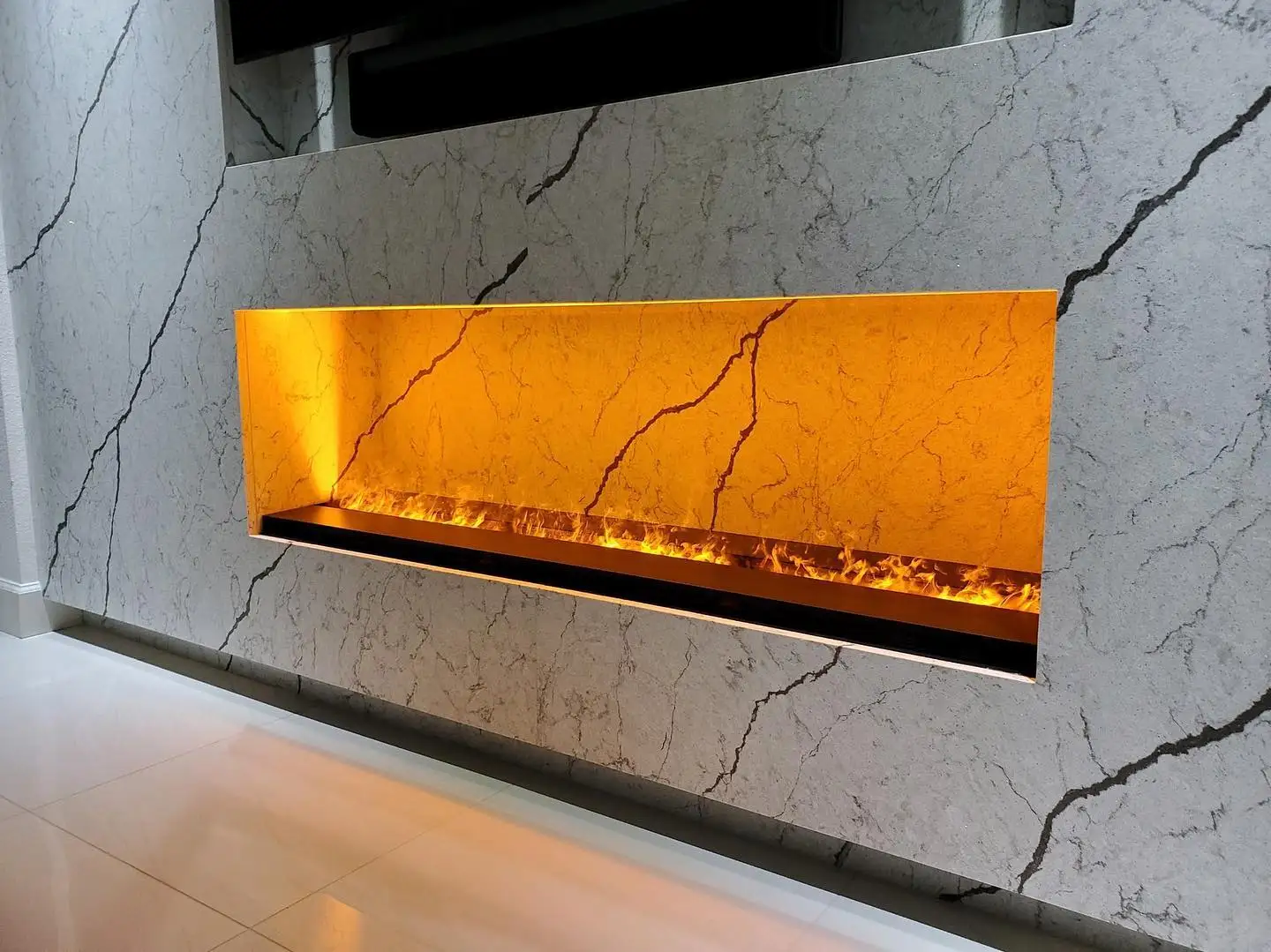 Water Vapor Steam Atomizing Mist Insert Intelligent Electric Fireplaces Neon Flame Decorative Led 3D Black Custom Eco-friendly