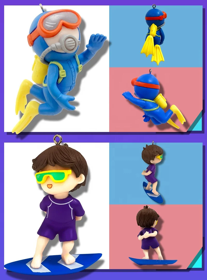 Creative Floating PVC Diver Lovely Fish Tank Landscape Cool Fish Tank Aquarium Toys Decorations frogman