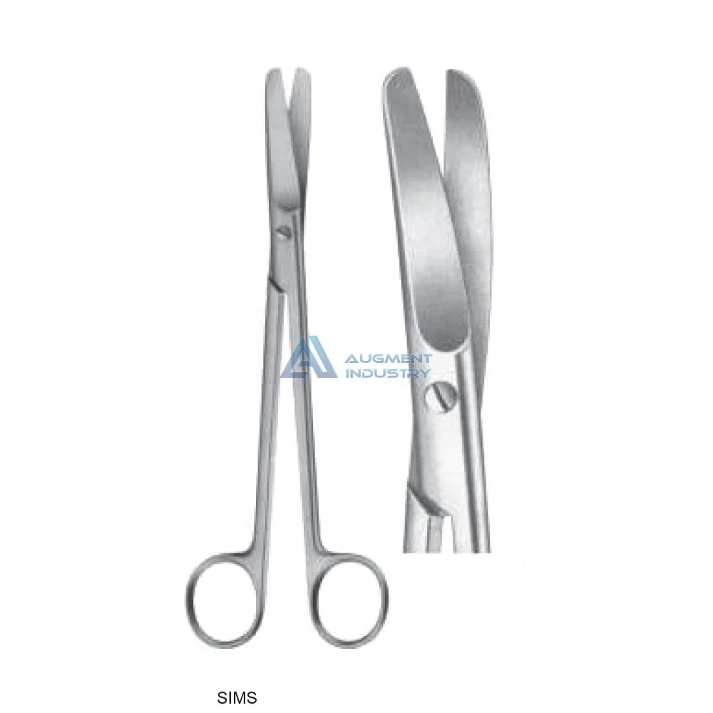 Гинекологические ножницы SIMS изогнутые 230 мм (9 дюймов) снятые лезвия тупые/тупые | Акушерские и гинекологические инструменты