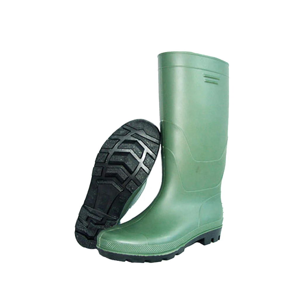Green Upper color PVC rain boots,Waterproof Garden farm work boots