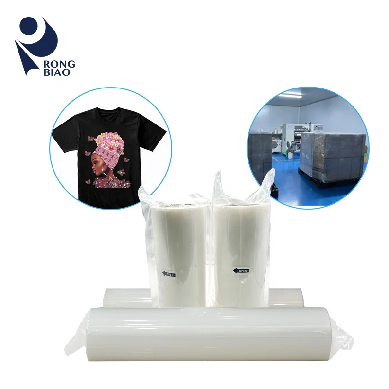 Factory Transparent roll vinyl  digital inkjet printing pet film  heat transfer film paper transfer dtf ink  pet film
