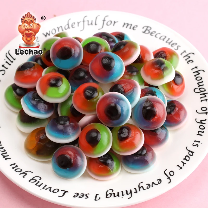 Hot selling halal sweet soft eyeball gummy candy eyes gummy halloween candy