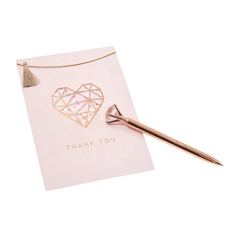 
2020 New Products Best Seller Luxury Diamond Gift Pen Set, Custom Printing Metal Pen With Box For Girl 