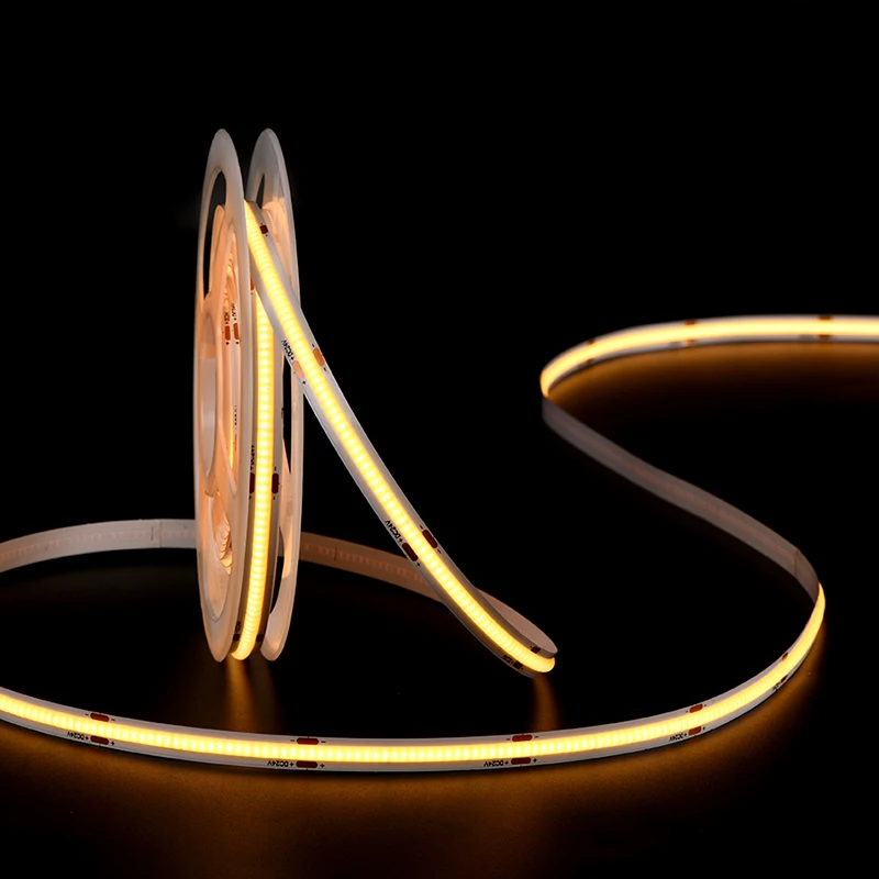 Manufacturer DC24V 12V  CRI90 95 Dotless Led Cob Strip 480Leds 220V LED Lights Strip COB Flexible Smart LED Lightings for Room