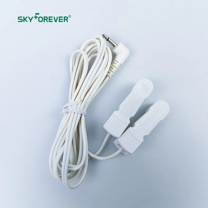 SKYFOREVER Hot Products EMS Therapeutic Electrode Line Physiotherapy Connection Line Ear Clip Line with Tens Accessories