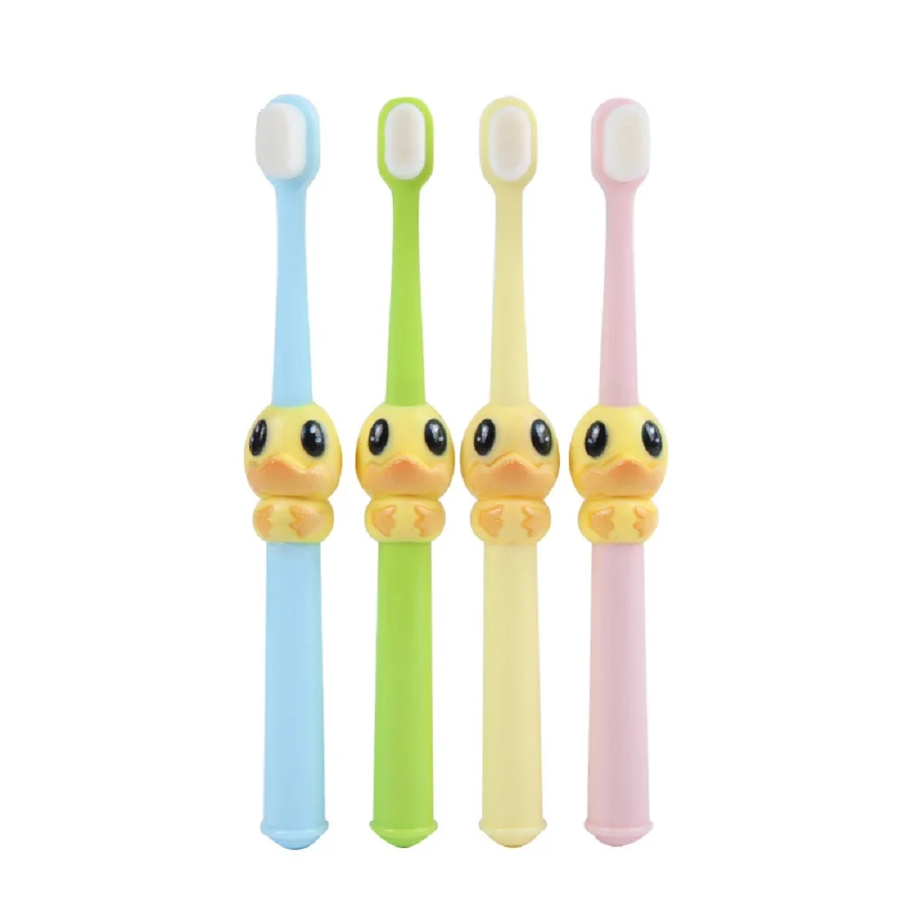 
Lovely duck image 10000 bristles soft rubber handle toothbrush for kids 